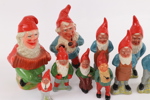 Tomtefigurer 10st, bl.a. Gräfvenroda, Tyskland