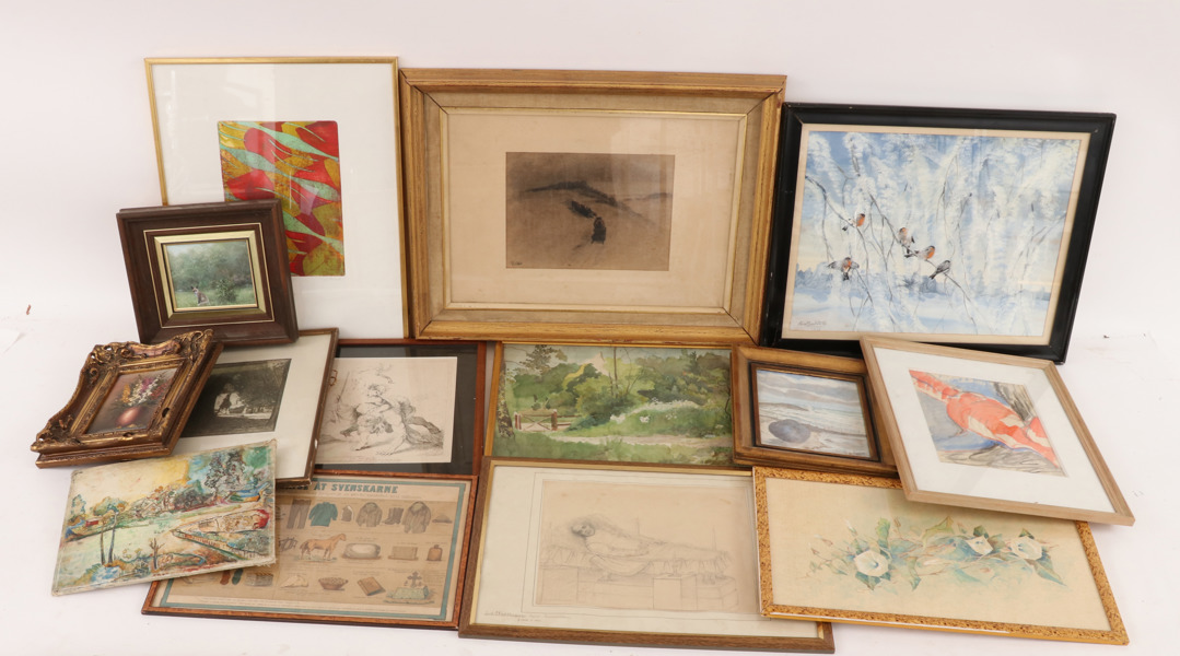 Konst 14 delar, bl.a. 1800-tal