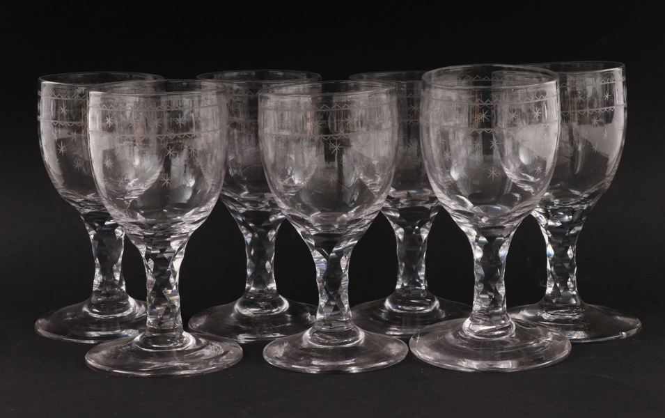 Vinglas 7st, 1800-talets början