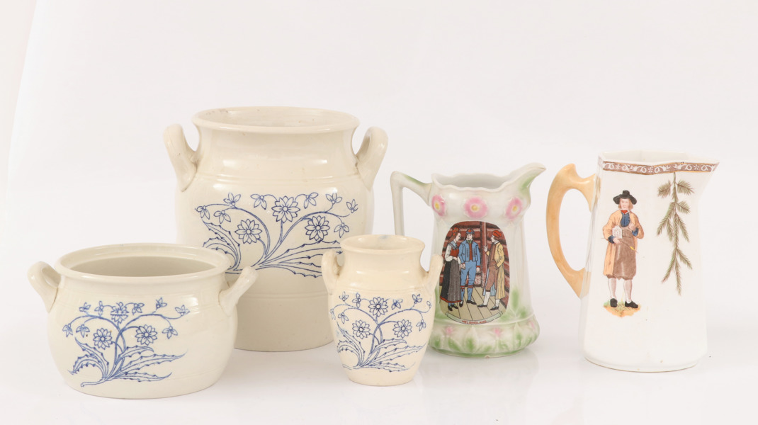 Porslin 5 delar, omkring år 1900