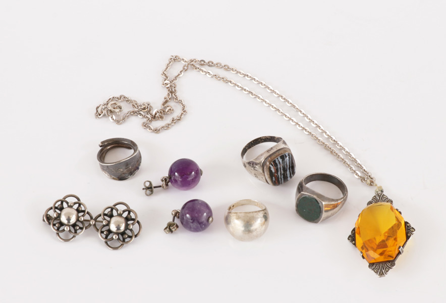 Silversmycken 8 delar