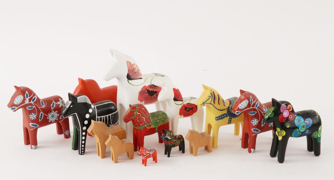 Dalahästar och ämnen 14 delar