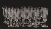 Champagneglas 19st, bl.a. 18/1900-tal