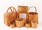 Flätade korgar 7st, bl.a. Våmhus