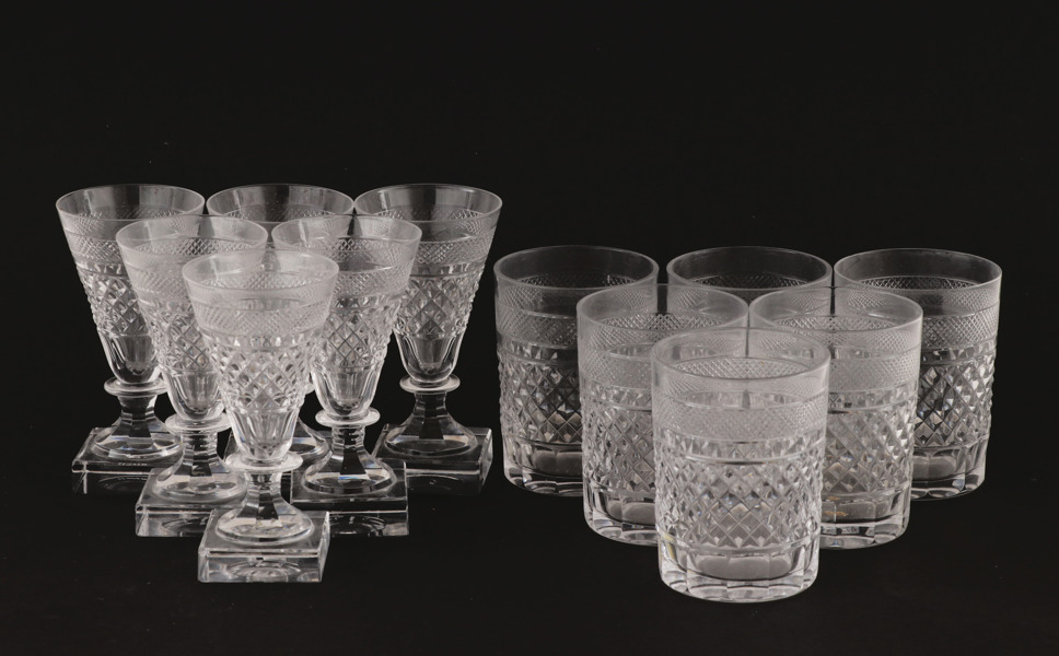 Glasservisdelar 12st, "Kent", Elis Berg för Kosta