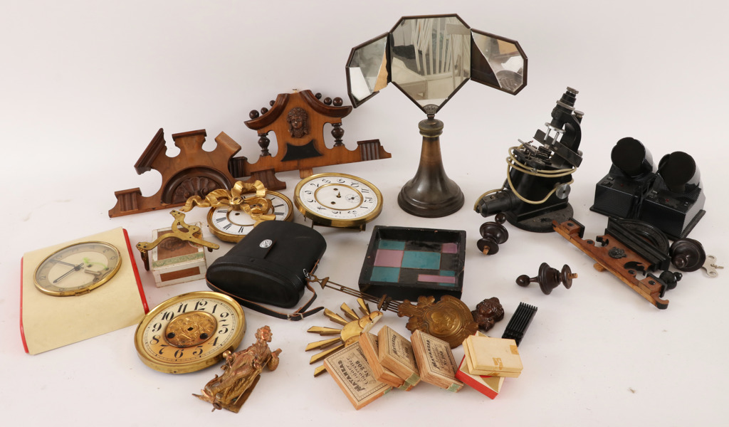 Parti reservdelar och urmakarverktyg