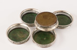 Coasters 5st, troligen silver, 1800-tal