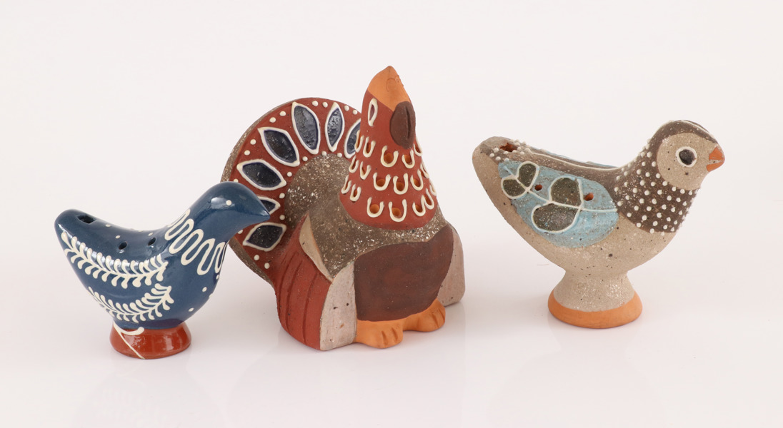 Lergökar 2st samt figurin, Nittsjö, bl.a. Thomas Hellström