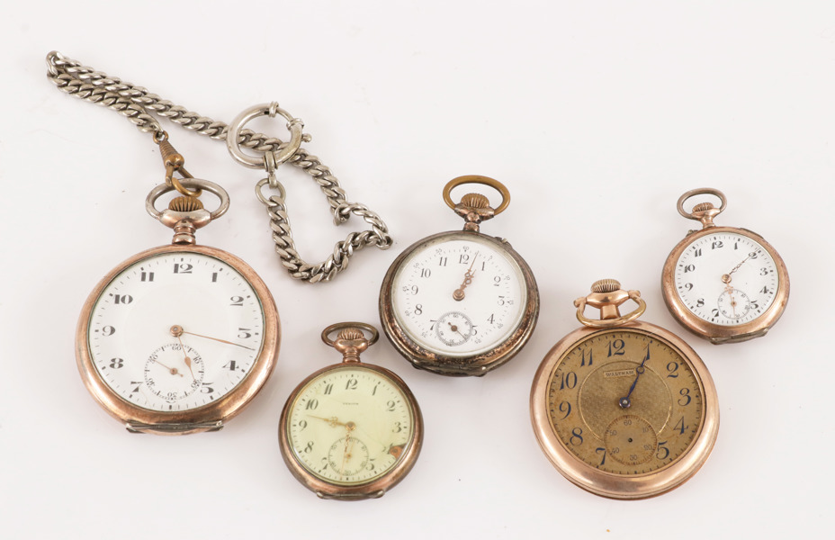 Fickur 5st, mestadels silver