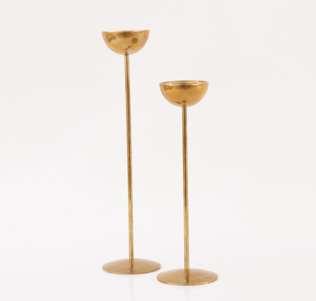 Ljusstakar ett par, Lotta Horn för Reijmyre Mässingsbruk