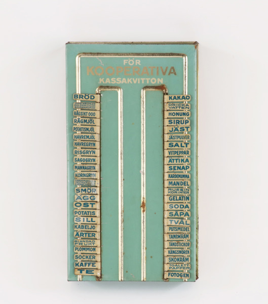 Kassakvittolåda, Kooperativa, 1900-talets första hälft