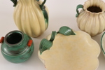 Keramik 5 delar, mestadels Ekeby, 1900-talets första hälft