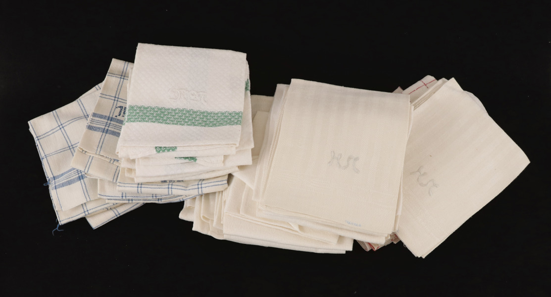 Parti handdukar, mestadels linne