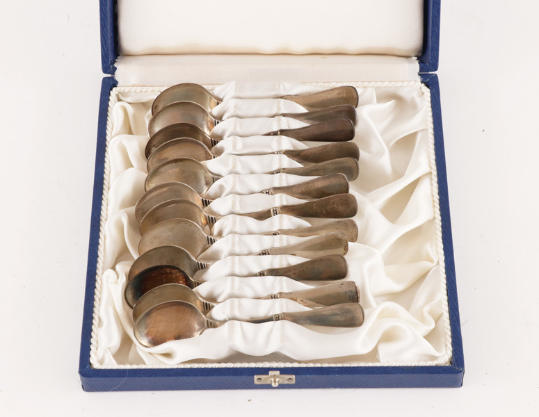 Moccaskedar 12st, silver, "Uppsala", Eric Löfman för MGAB