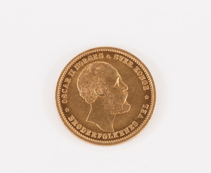 Guldmynt, 20 kroner, Oscar II, 1875