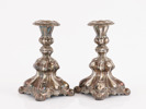 Ljusstakar ett par, silver, rokokostil, 1900-tal