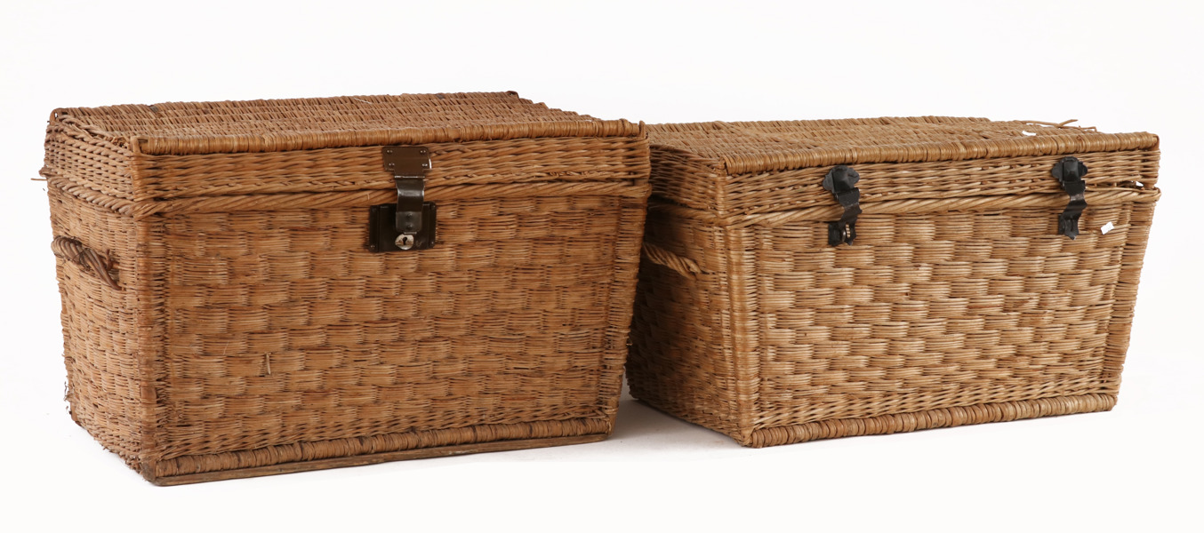 Flätade korgar 2st, tidigt 1900-tal