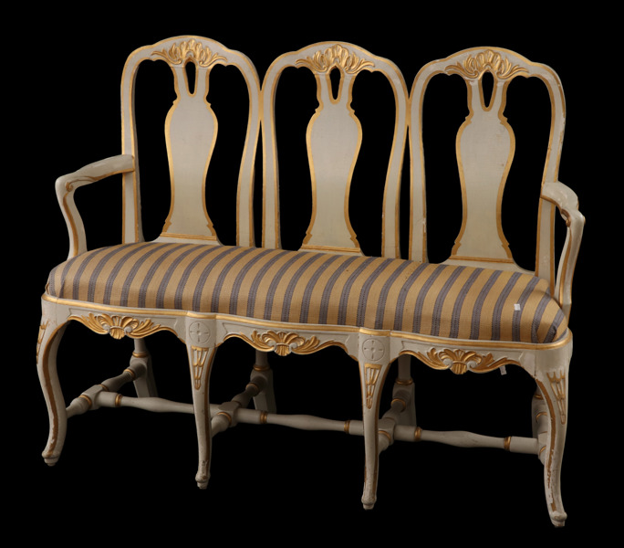 Soffa, rokokostil, omkring år 1900