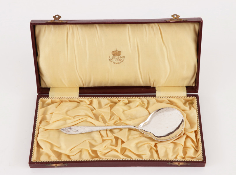 Serveringssked, silver, Anders Nilsson, Lund, 1927