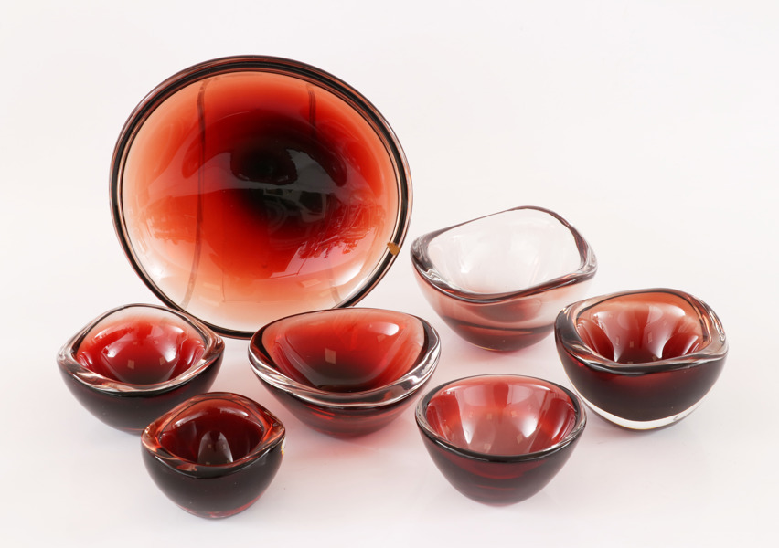 Skålar 7st, Sven Palmqvist för Orrefors