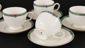 Kaffekoppar med fat 6st, "Jade", Wedgwood, England