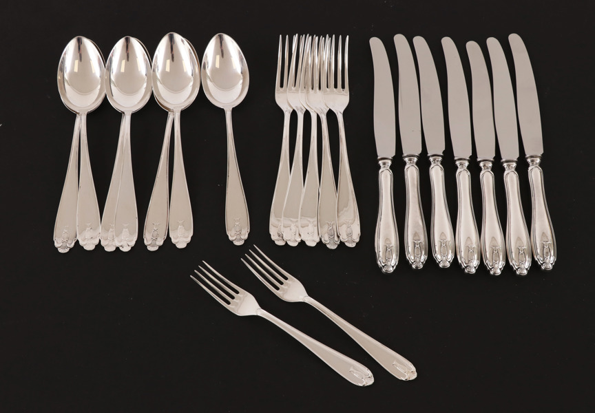 Bestickservisdelar 21st, silver, "Vasa", GAB, Stockholm