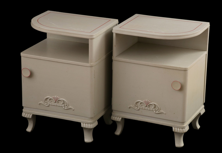 Nattduksbord ett par, 1930/40-tal