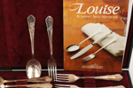 Bestickservisdelar 24st, silver, "Louise"