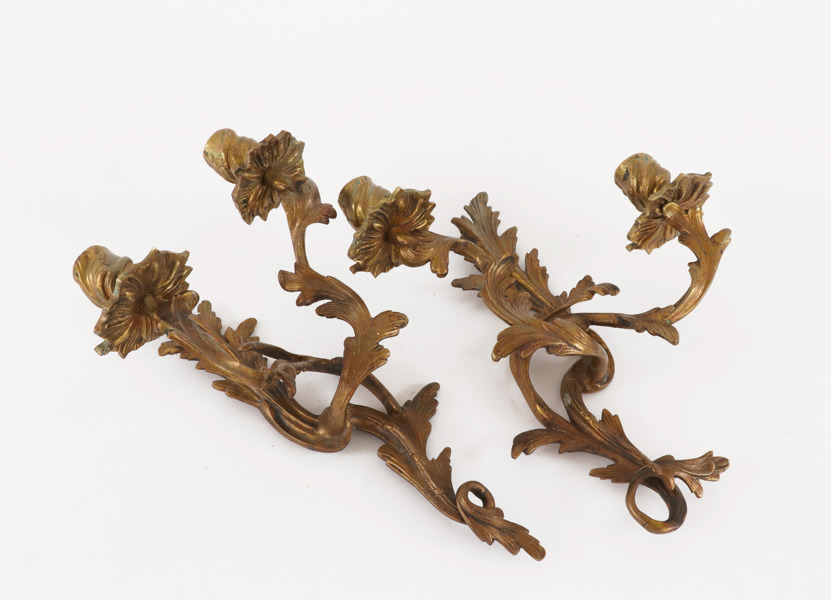 Väggappliquer ett par, rokokostil, 1800-tal