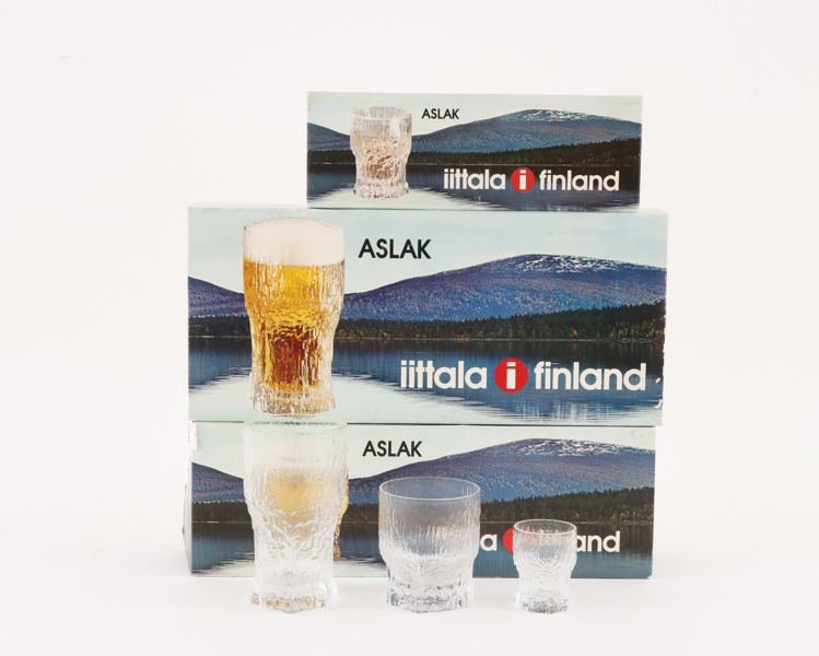 Glasservisdelar 12st, "Aslak", Iittala