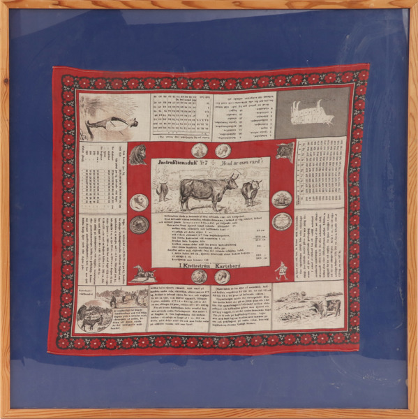 Instruktionsduk, "Hvad är oxen värd", 18/1900-tal