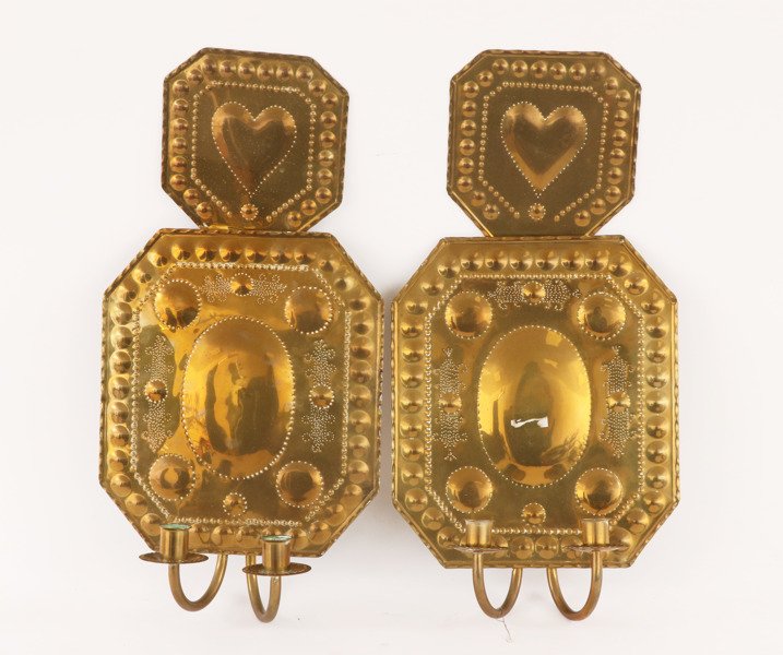 Ljusplåtar ett par, barockstil, 1900-tal