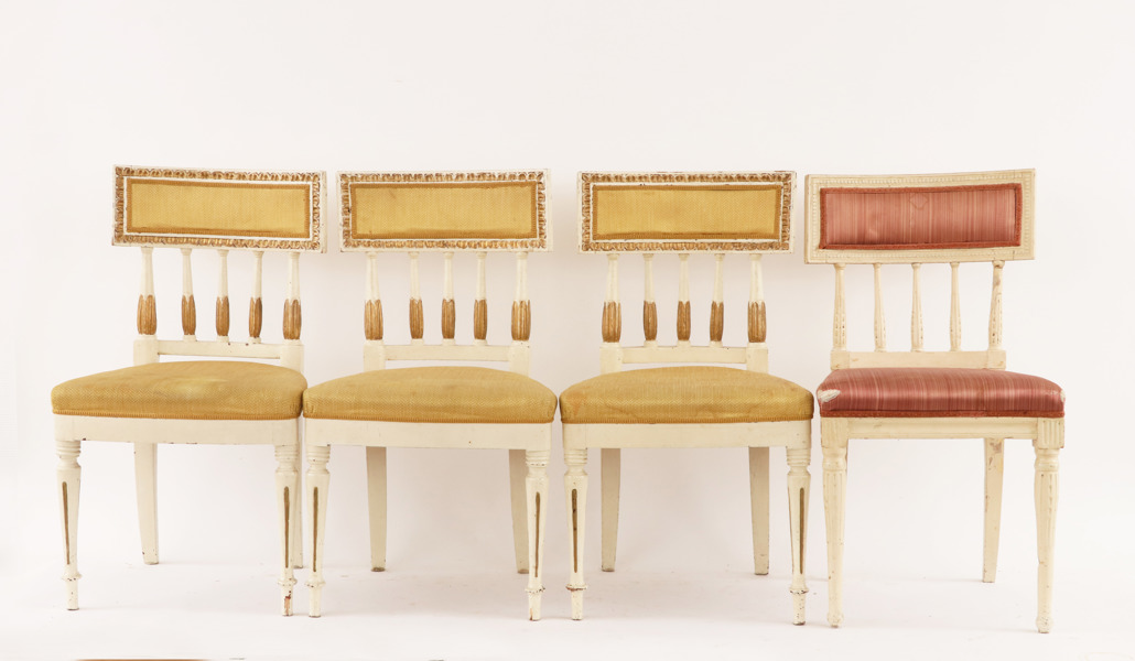 Stolar 3+1, sengustavianska provinsarbeten, 1800-talets början