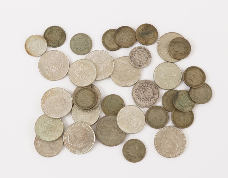 Parti svenska silvermynt