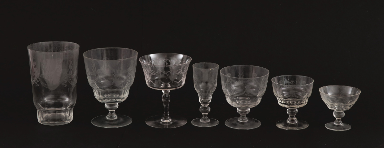 Glasservisdelar, "Evy", Edvin Ollers för Åfors Glasbruk