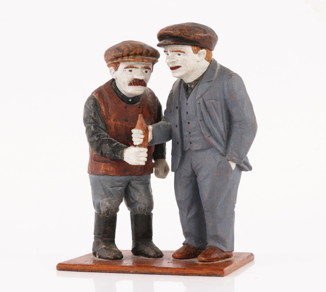 Träskuren figurgrupp