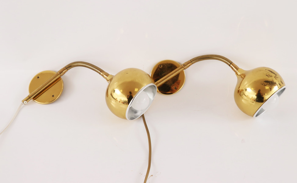 Vägglampor ett par, Möllers Armatur, 1900-talets andra hälft