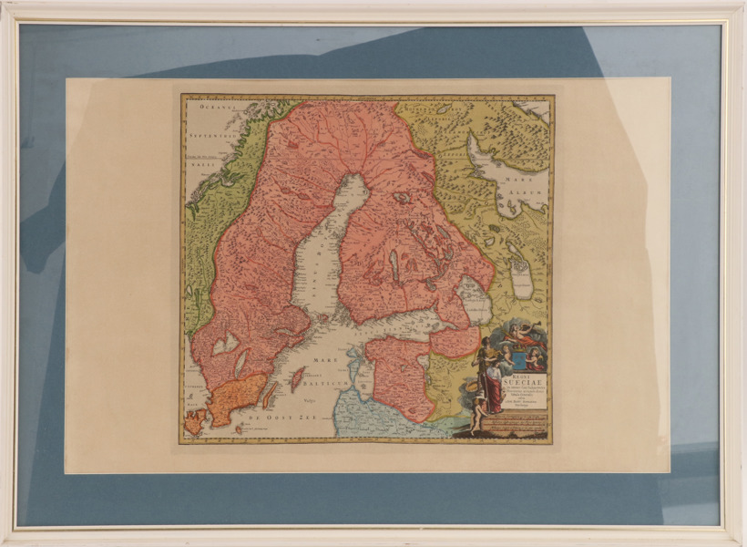 Karta, "Regni Suecia", 1900-tal