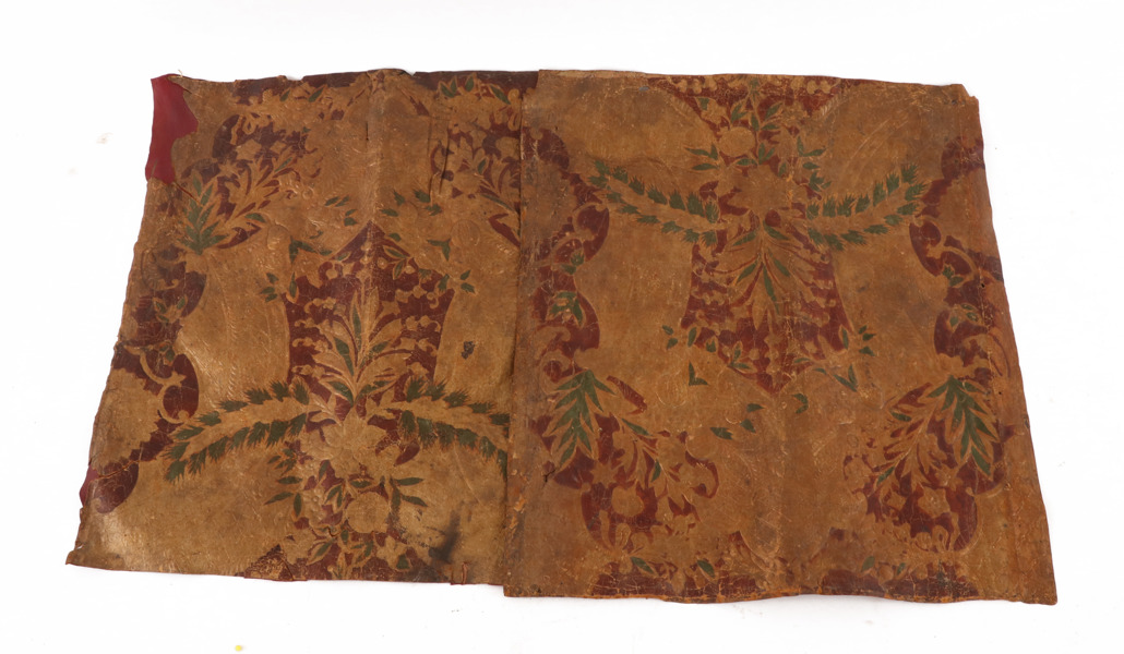 Antikt gyllenläder 2 delar