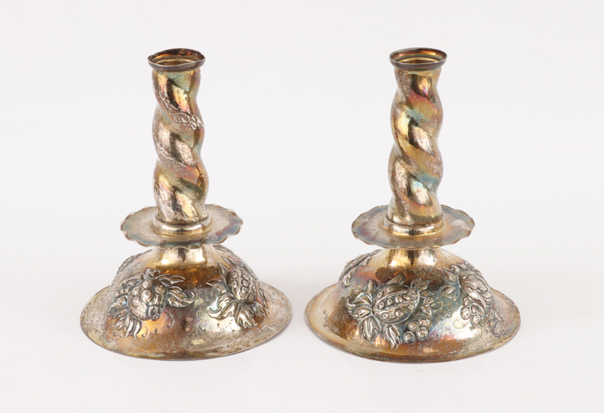 Ljusstakar ett par, silver, GAB, Stockholm, 1937