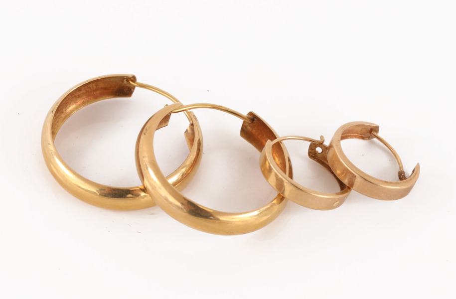 Örhängen 2 par, 18k