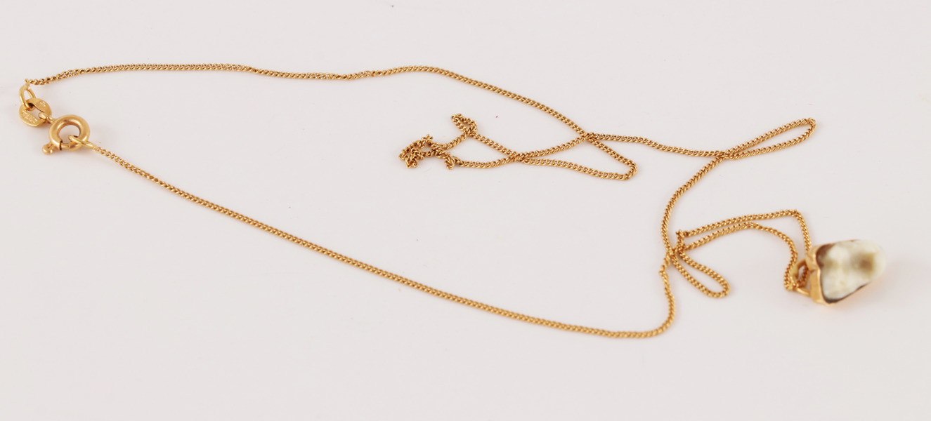 Halsband med hänge, 18k