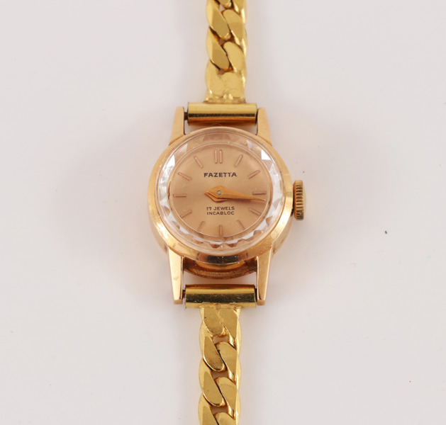 Damarmbandsur i 14k, Fazetta