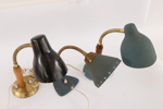 Bordslampor 3st, bl.a. Eric Wärnå, 1950-tal
