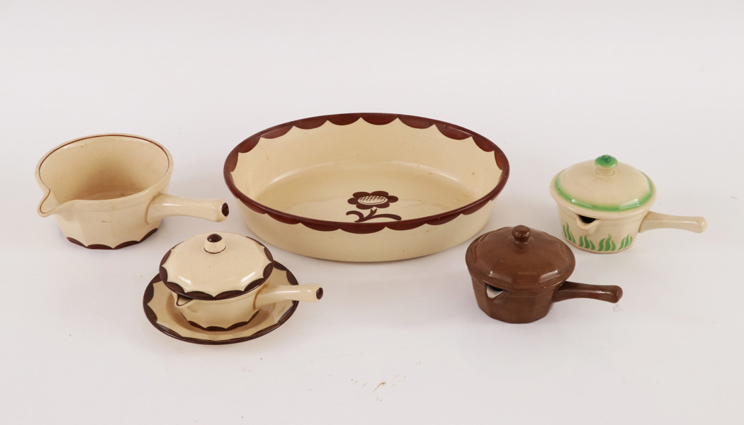 Keramik 5 delar, mestadels "Pyro", Gustavsberg