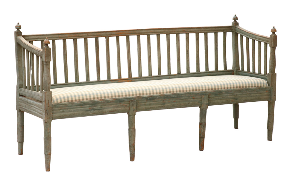 Soffa, gustavianskt provinsarbete, 1800-tal