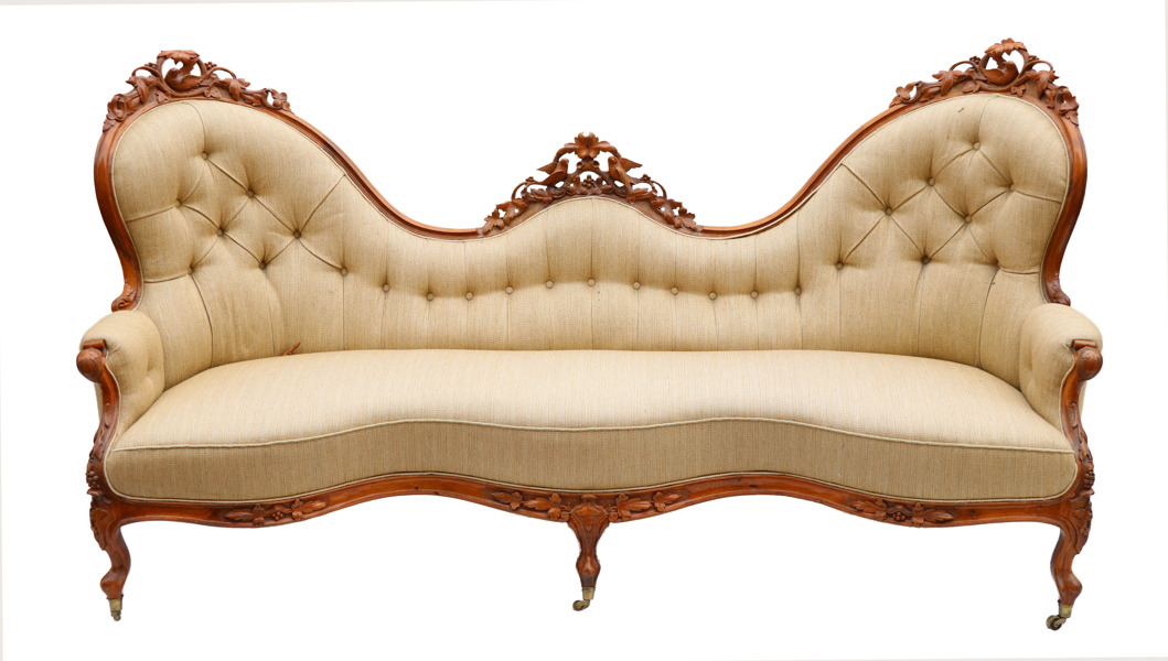 Soffa, nyrokoko, 1800-talets andra hälft