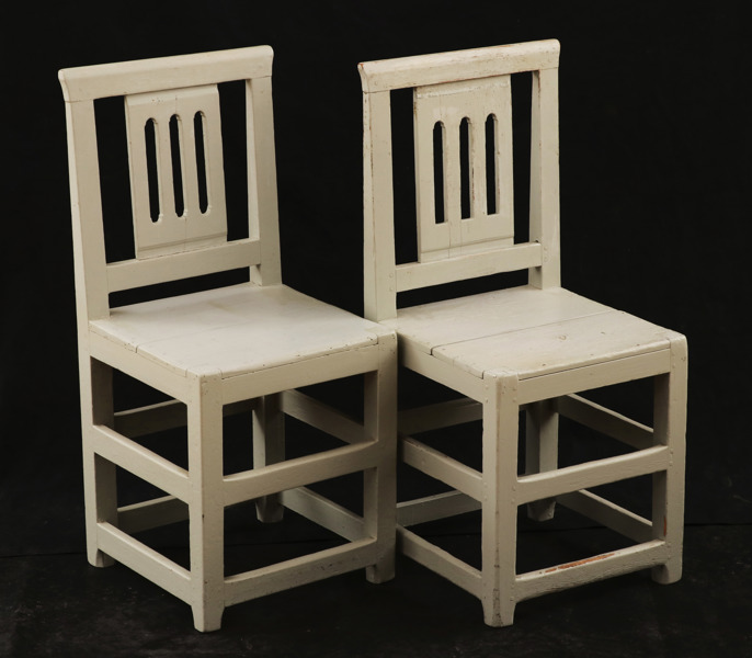 Stolar ett par, allmoge, 1800-tal