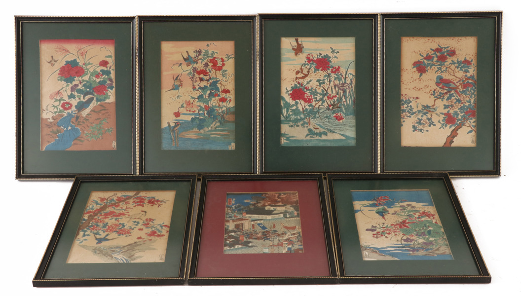 Träsnitt 7st, Japan