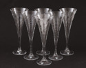 Champagneglas 6st, "Helena", Gunnar Cyrén för Orrefors